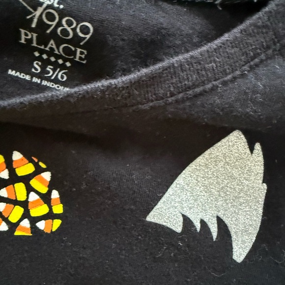 Halloween Long Sleeve Shirt Black Cat Little Girl Shirt - Picture 2 of 3